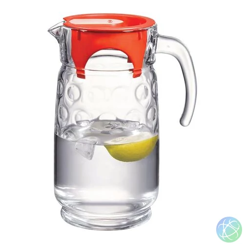 Üvegkancsó fedővel, üveg, 1,6 l