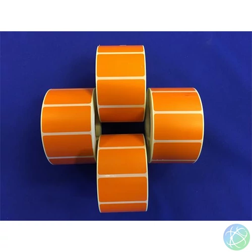 Etikett, thermo, 25x45 mm, 1000 etikett/tekercs, narancs