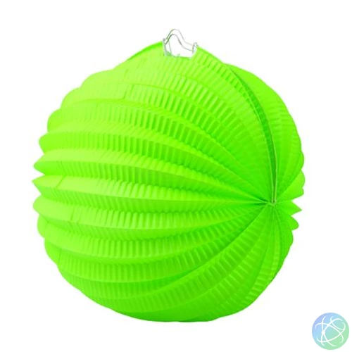 Lampion, kerek, 22 cm, zöld