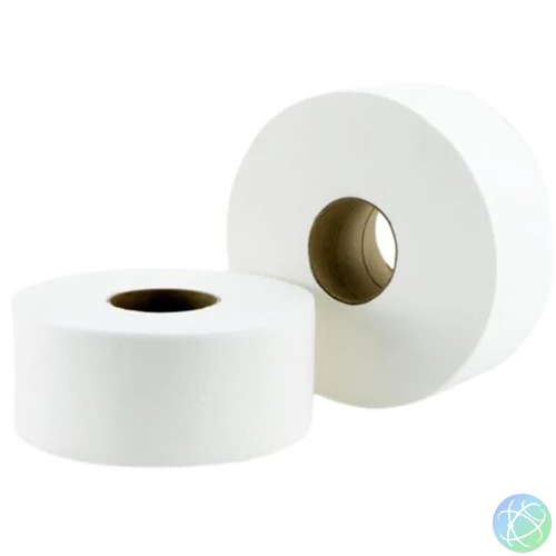 Toalettpapír, 2 rétegű, nagytekercses, 100 méter, 19 cm átmérő, hófehér