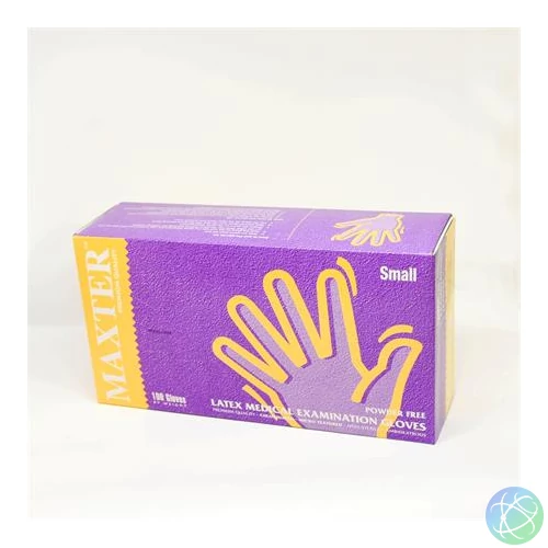 Védőkesztyű, egyszer használatos, latex, 5,7g, XL méret, 100 db, púder nélküli, bézs
