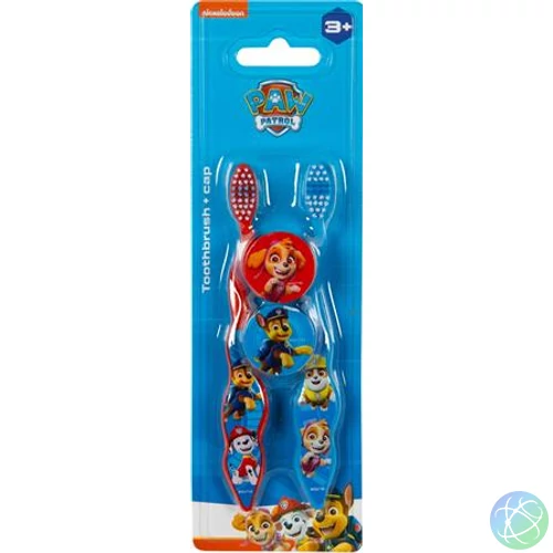 Fogkefe, gyerekeknek, puha, 2 db, kupakkal, 3+, "Paw Patrol"
