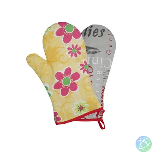 Konyhai kesztyű, hőálló, mintás, 29cm