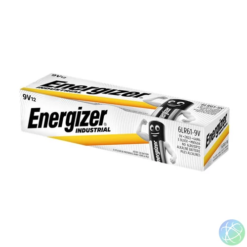 Elem, 9V, 12 db, ENERGIZER "Alkaline Industrial"