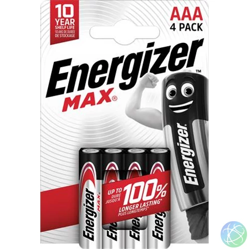 Elem, AAA mikro, 4 db, ENERGIZER "Max"