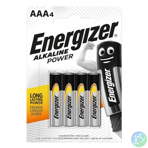 Elem, AAA mikro, 4 db, ENERGIZER "Alkaline Power"