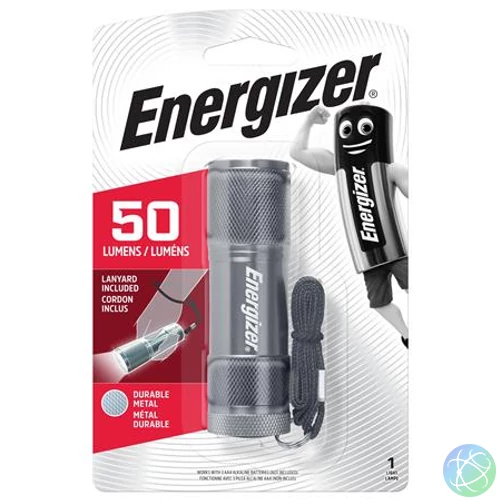 Elemlámpa, LED, 3xAAA (nem tartozék), fém ház, ENERGIZER "LED Metal"