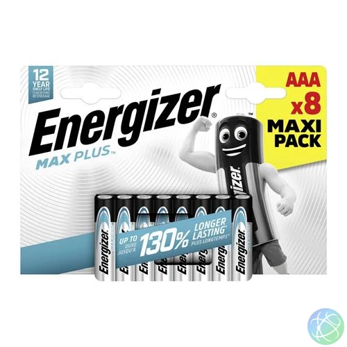 Elem, AAA mikro, 8 db, ENERGIZER "Max Plus"