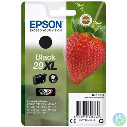 T29914012 Tintapatron XP245 nyomtatóhoz, EPSON, fekete, 11,3ml