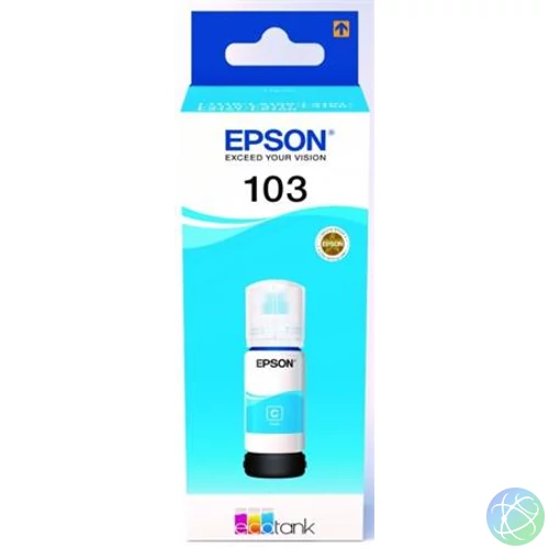 T00S24A Tinta EcoTank L3110, L3150, L1110 nyomtatókhoz, EPSON 103, cián, 65 ml