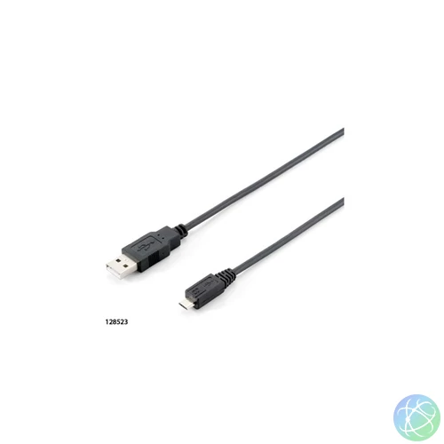 USB 2.0 kábel, USB-A/USB MicroB, 1,8 m, EQUIP