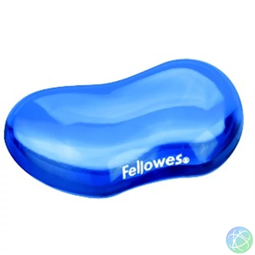 Csuklótámasz, mini, géltöltésű, FELLOWES "Crystal™ Gel", kék