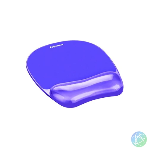 Egéralátét csuklótámasszal, géltöltésű, FELLOWES "Crystal™ Gel", lila