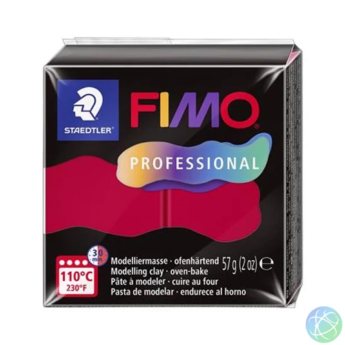 Gyurma, 57 g, égethető, FIMO "Professional", kármin