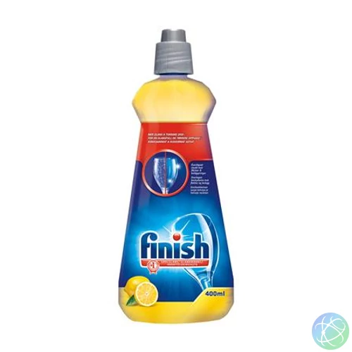 Gépi öblítőszer, 400 ml, FINISH, "Shine&Dry", citrom