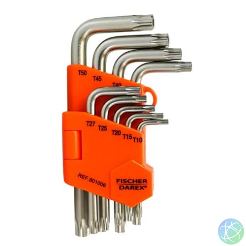 Torx kulcs készlet, 9 darabos, FISCHER DAREX
