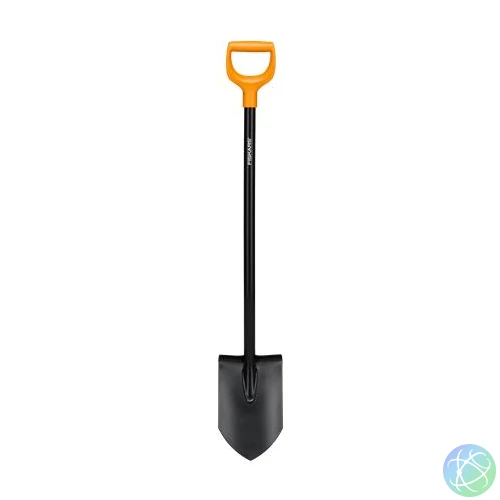 Ásó, hegyes, FISKARS "Solid", fekete