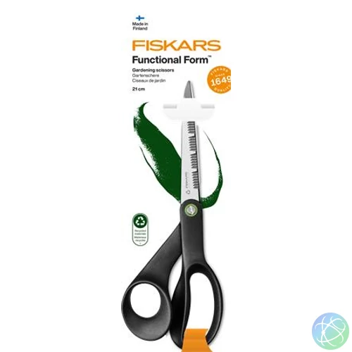 Olló, kerti, 21 cm, FISKARS "Functional Form Renew", fekete