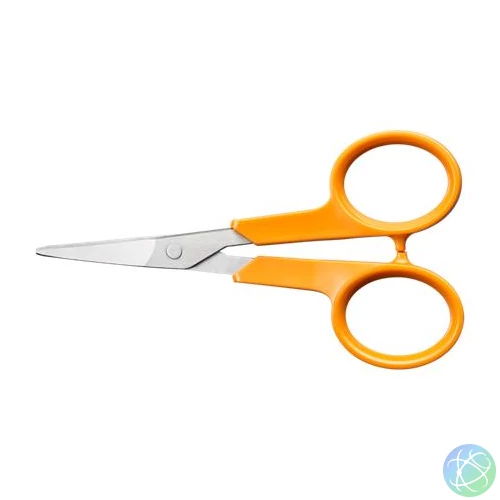 Olló, körömvágó, 10 cm, hajlított, FISKARS "Classic", narancssárga