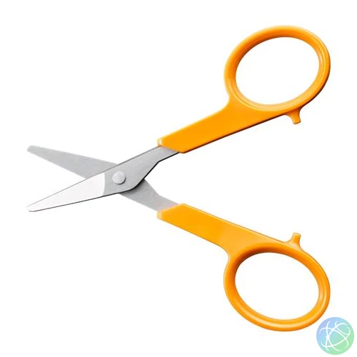 Olló, körömvágó, 10 cm, egyenes, FISKARS "Classic", narancssárga