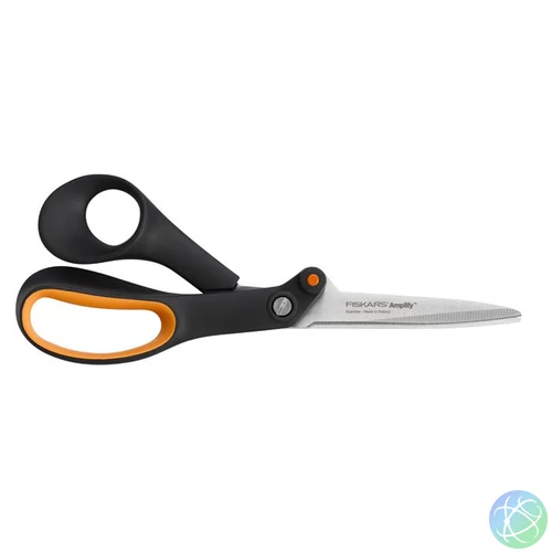 Olló, barkács, 21 cm, FISKARS "Amplify", fekete