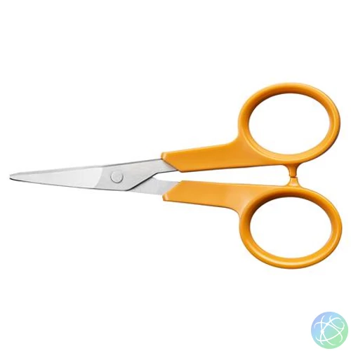Varróolló, 10 cm, hajlított, FISKARS "Classic", narancssárga