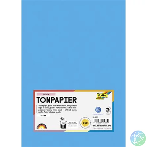 Színes papír, A4, 130 g, 100 lap, FOLIA, tengerkék