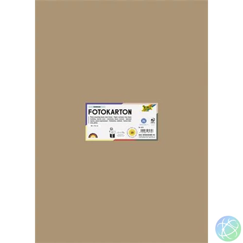 Dekorkarton, 2 oldalas, 50x70 cm, 300 g, 10 lap, FOLIA, őzbarna