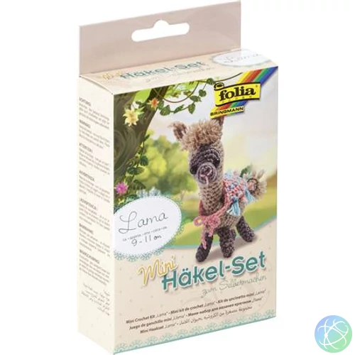 Mini horgolókészlet, FOLIA, láma