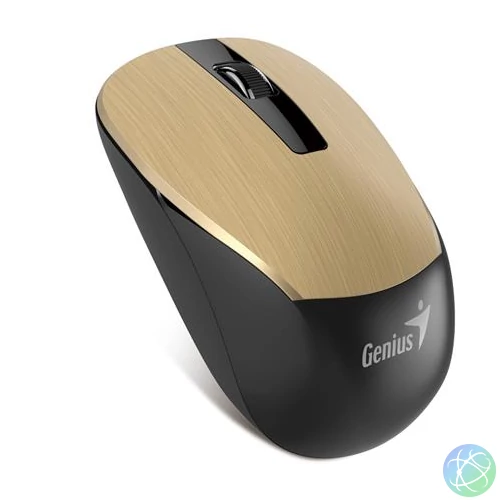 Egér, vezeték nélküli, optikai, normál méret, GENIUS "NX-7015" arany