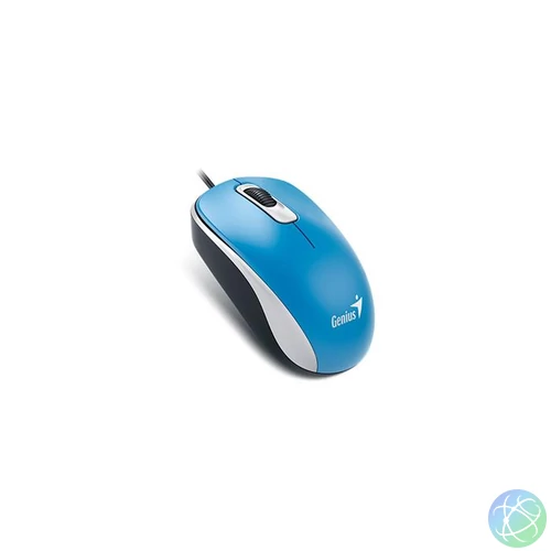 Egér, vezetékes, optikai, normál méret, USB, GENIUS "DX-120", kék
