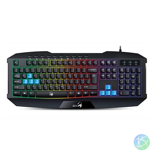 Billentyűzet, vezetékes, USB, HUN, gaming, GENIUS "Scorpion K215"