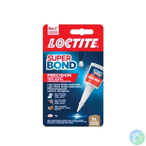 Pillanatragasztó, 5 g, HENKEL "Loctite Super Bond Precision"