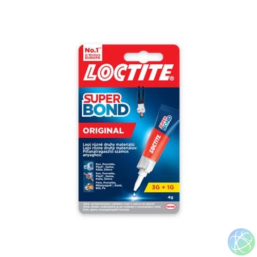 Pillanatragasztó, 4 g, HENKEL "Loctite Super Bond Original"