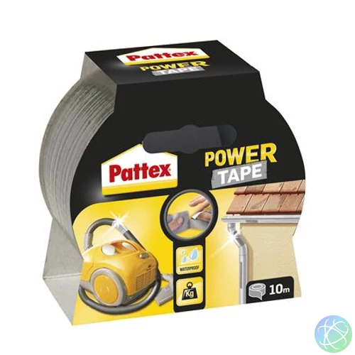 Ragasztószalag, 50 mm x 10 m, HENKEL "Pattex Power Tape", ezüst