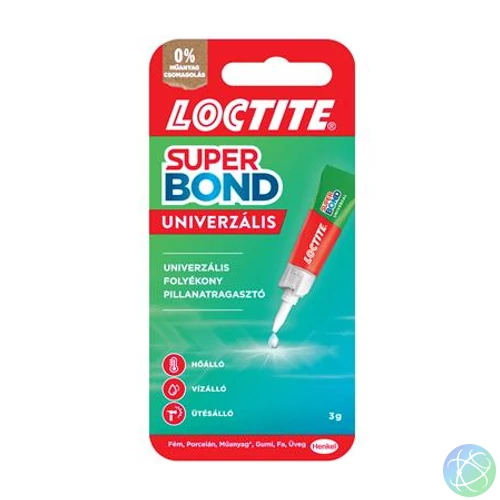 Pillanatragasztó, 3 g, HENKEL "Loctite Super Bond Liquid"