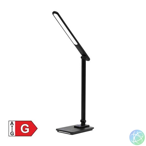 Asztali lámpa, LED, szabályozható, fém, éjjeli fény, HOME, fekete