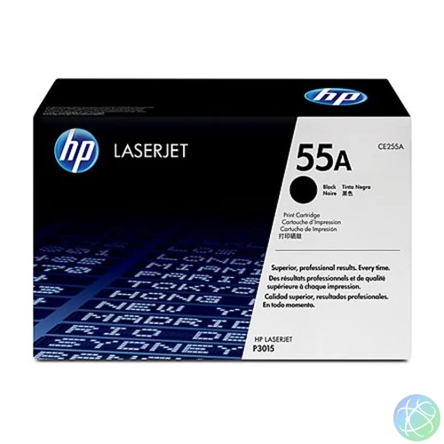 CE255A Lézertoner LaserJet P3015 nyomtatóhoz, HP 55A, fekete, 6k