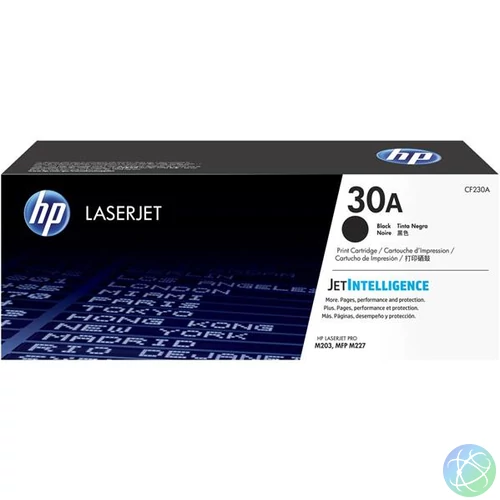 CF230A Lézertoner Laserjet M203, M227 nyomtatókhoz, HP 30A, fekete, 1,6k