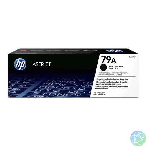 CF279A Lézertoner LaserJet M12, M26 nyomtatókhoz, HP 79A, fekete, 1k