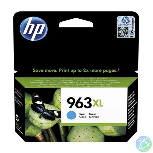 3JA27AE Tintapatron OfficeJet Pro 9010, 9020 nyomtatókhoz, HP 963XL, cián, 1600 oldal