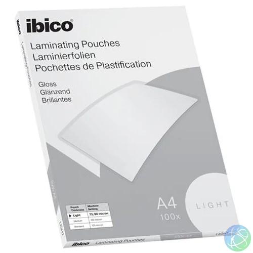 Meleglamináló fólia, 80 mikron, A4, fényes, IBICO "Light"