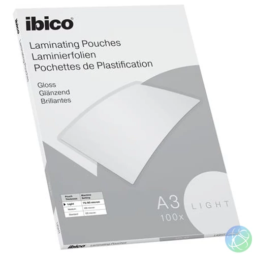 Meleglamináló fólia, 80 mikron, A3, fényes, IBICO "Light"