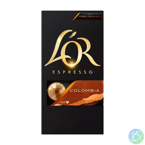 Kávékapszula, Nespresso® kompatibilis, 10 db, JACOBS DOUWE EGBERTS "L`OR Colombia"