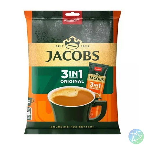 Instant kávé stick, 10x12,6 g, JACOBS "3in1"