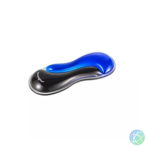 Csuklótámasz egérhez/trackball-hoz, géltöltésű, KENSINGTON "Slim DuoGel", fekete-kék