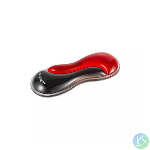 Csuklótámasz egérhez/trackball-hoz, géltöltésű, KENSINGTON "Slim DuoGel", fekete-piros