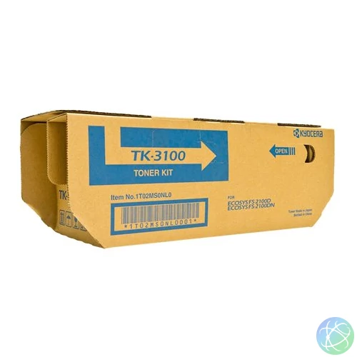 TK3100 Lézertoner FS 2100D, FS2100DN nyomtatókhoz, KYOCERA, fekete, 12,5k