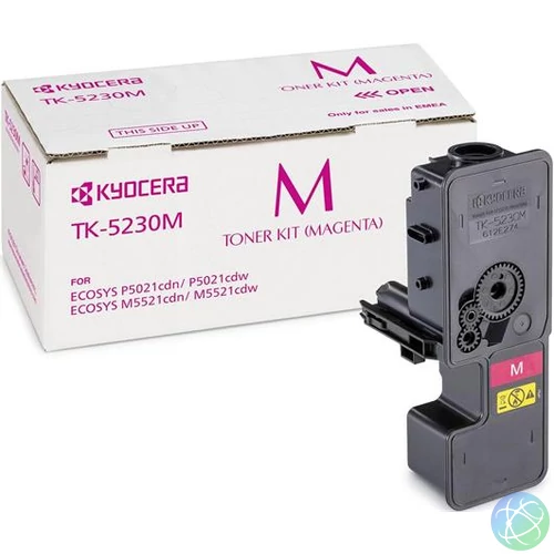 TK5230 Lézertoner M5521CDN, 5521CDW, P5021CDN, 5021CDW nyomtatókhoz, KYOCERA, magenta, 2,2k