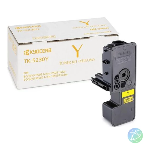 TK5230 Lézertoner M5521CDN, 5521CDW, P5021CDN, 5021CDW nyomtatókhoz, KYOCERA, sárga, 2,2k